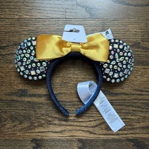 Walt Disney World Minnie Headband 50th Anniversary - Blue Jeweled | NWT